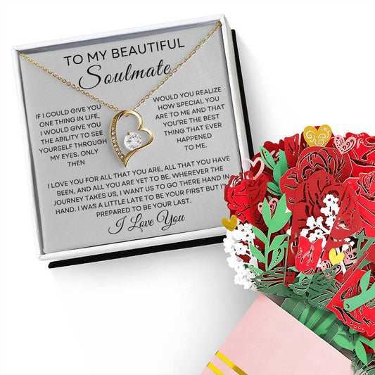 Forever Love Necklace and Sweetest Devotion Bouquet-To My Soulmate
